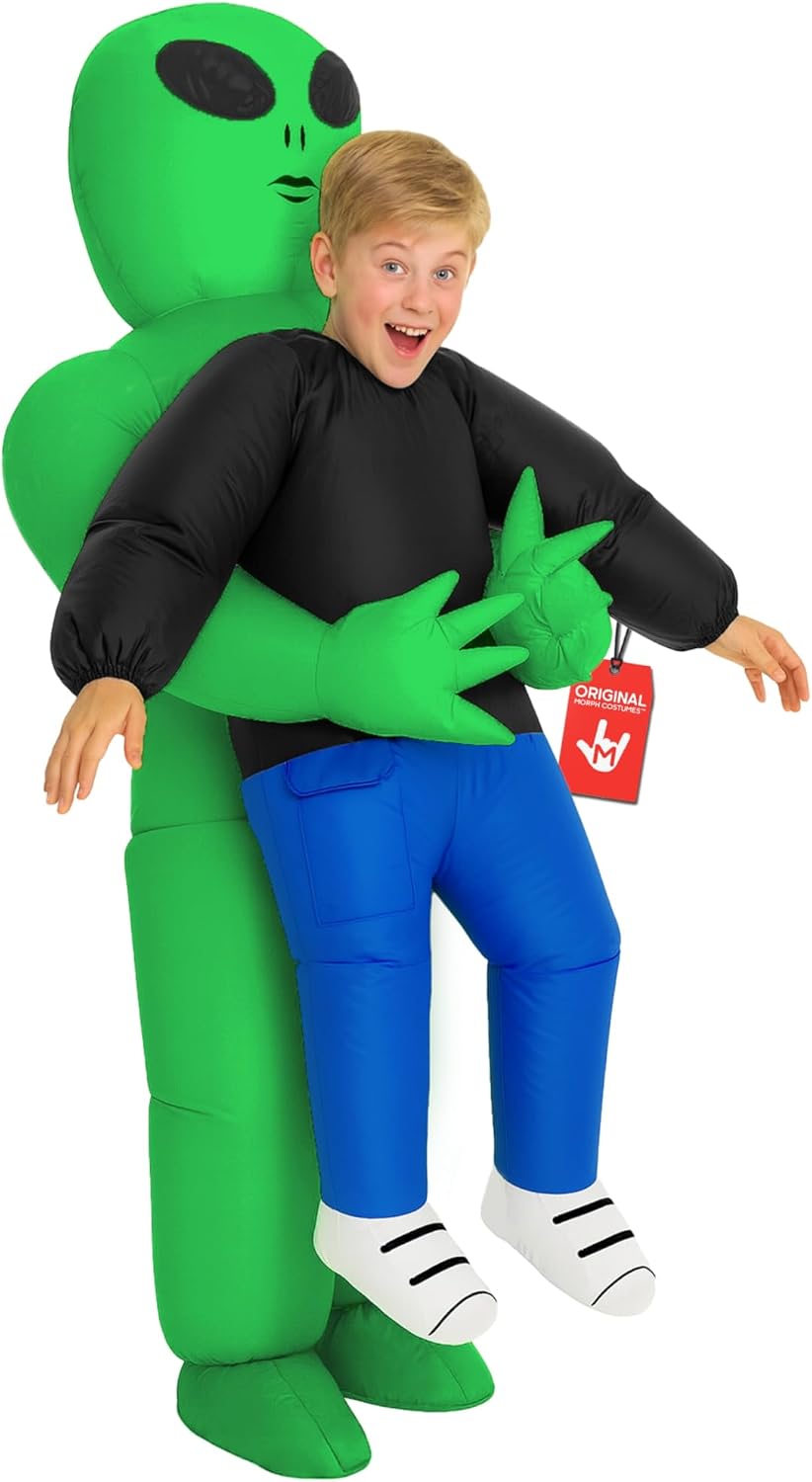 built-in battery-operated inflation fan for instant costume inflation