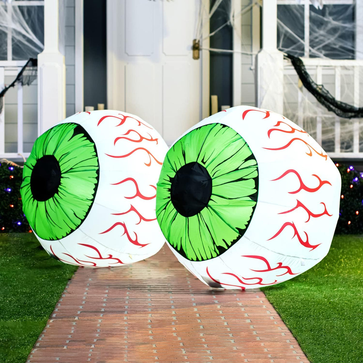 Joiedomi 3 Ft LED Halloween Inflatable Eye Decor for Spooky Holiday Gift and Seasonal Party Present