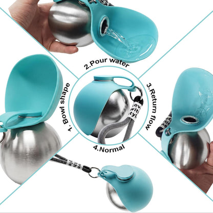 built-in carry rope for clipping to leashes or backpacks