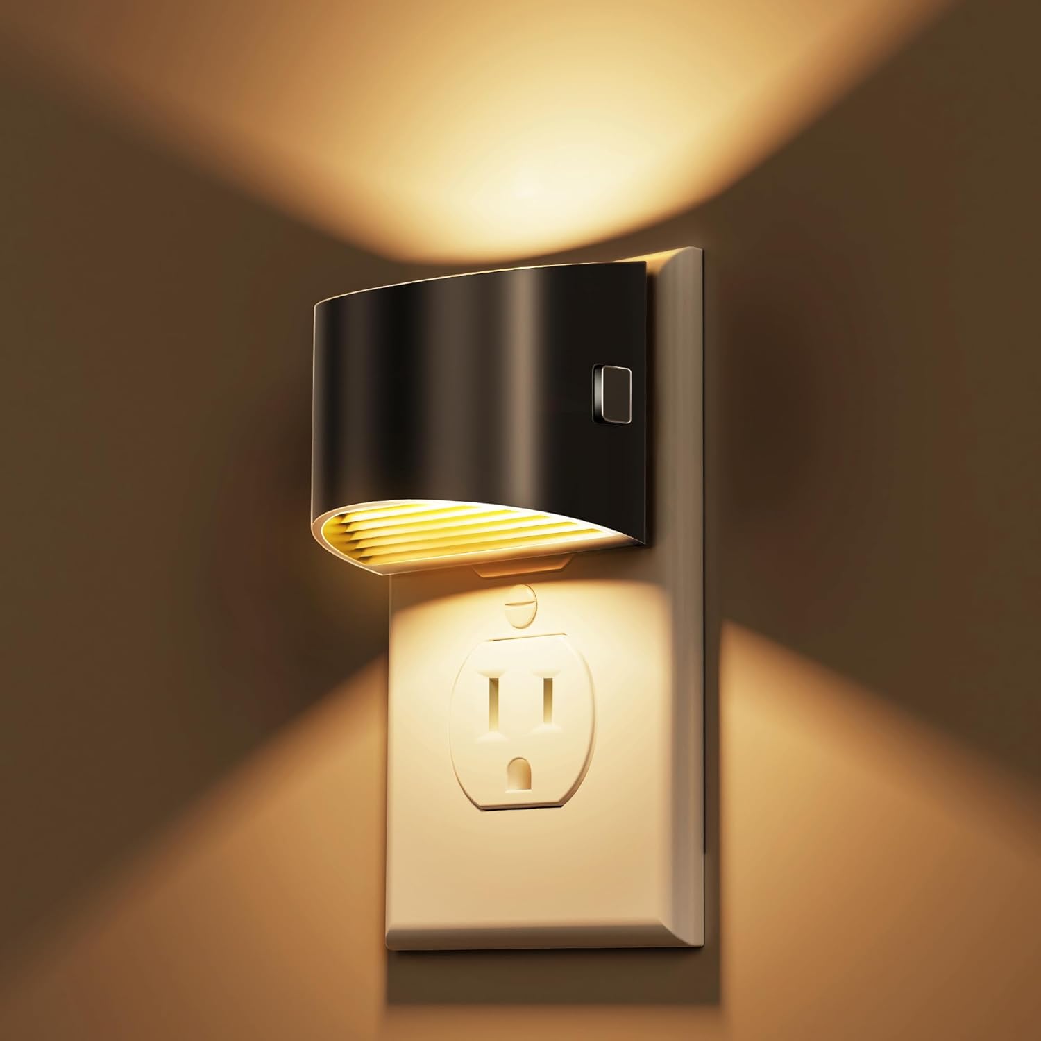 built-in dusk-to-dawn light sensor with ~2 second auto on/off response