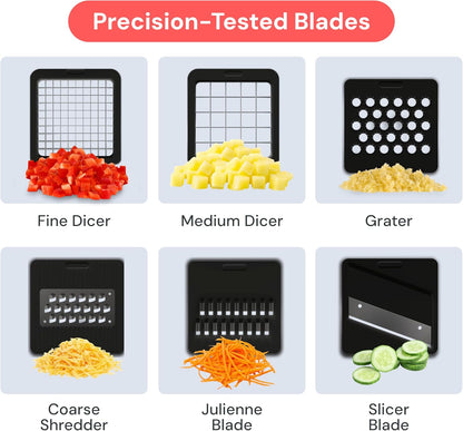 built-in finger guard for safer slicing without a separate cut-resistant glove
