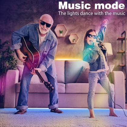 built-in high-sensitivity music sensor with auto-match and multiple dynamic lighting modes
