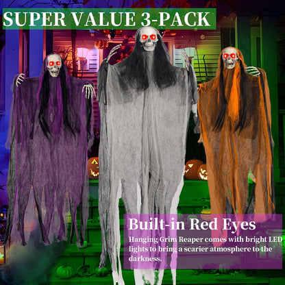 built-in led red glowing eyes with battery power (batteries included)