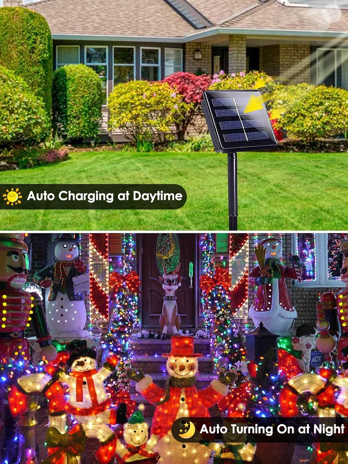 built-in light sensor for automatic dusk-to-dawn on/off operation