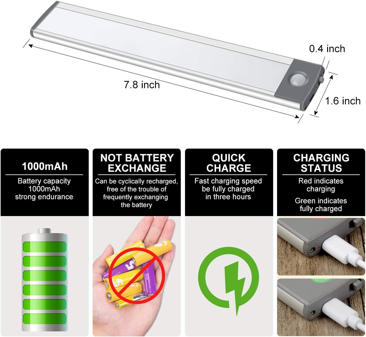 built-in magnet plus included adhesive iron sheet for mounting on any surface (iron or non-iron)