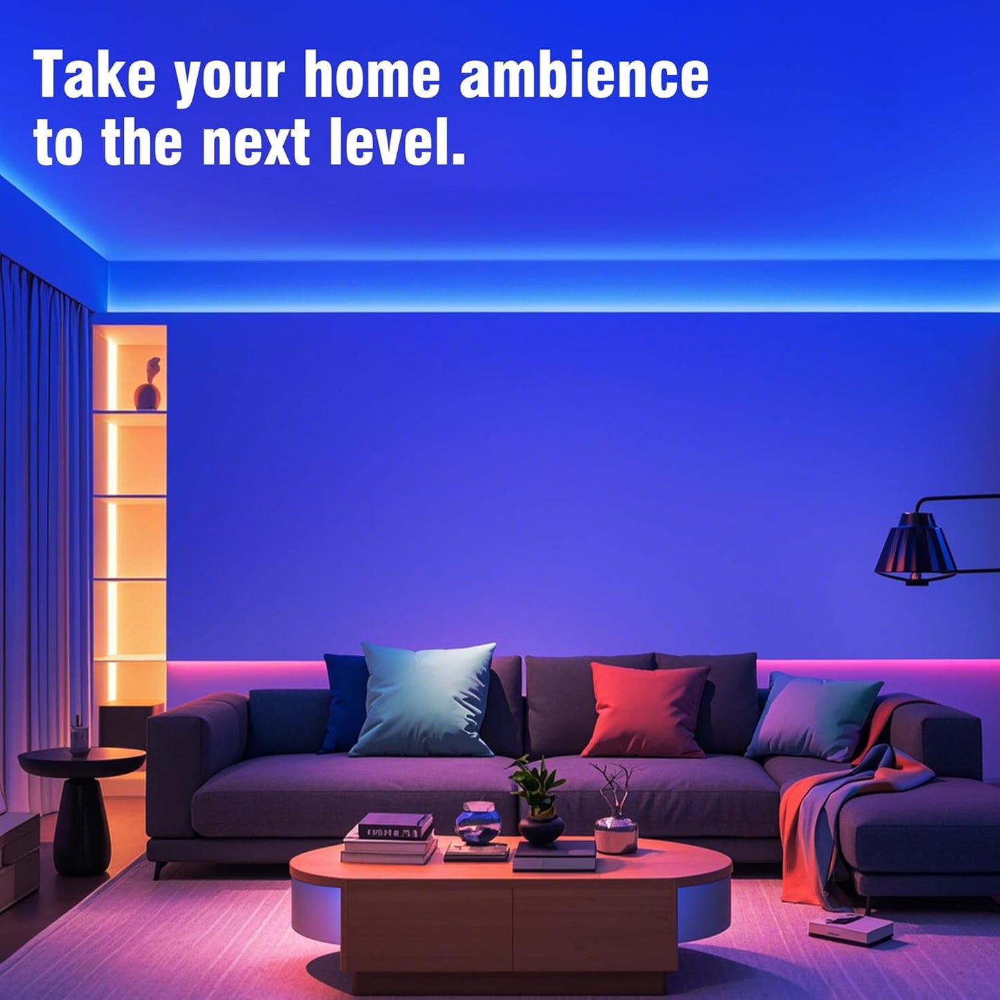 built-in microphone and music sync mode that auto-adjusts color and speed to rhythm