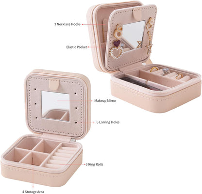 built-in mini vanity mirror for on-the-go application