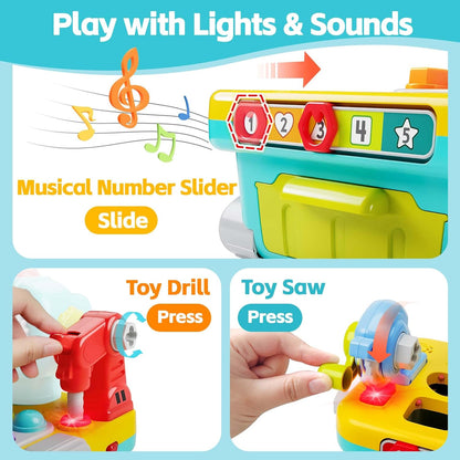 built-in music player powered by 2 aa batteries