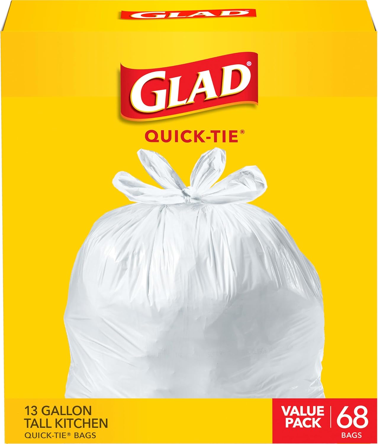 built-in quick-tie closure flaps that cross-tie for a secure, spill-resistant seal