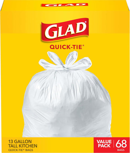 built-in quick-tie closure flaps that cross-tie for a secure, spill-resistant seal