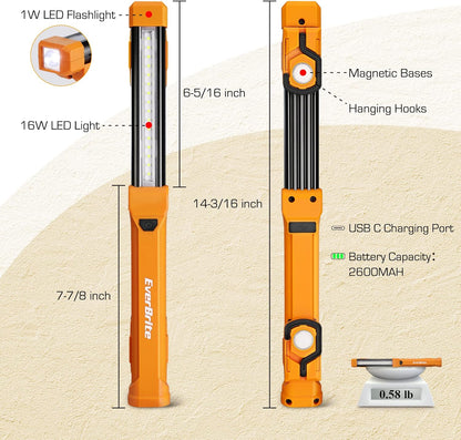 built-in rechargeable lithium-ion battery charged via usb-c (5v/1a), full charge in 3 hours
