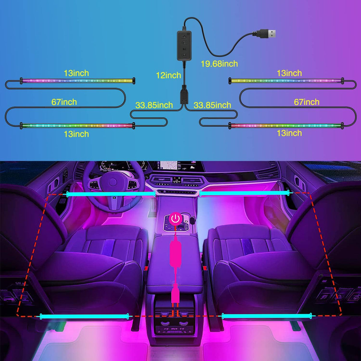 built-in sound-sensitive microphone for real-time music synchronization