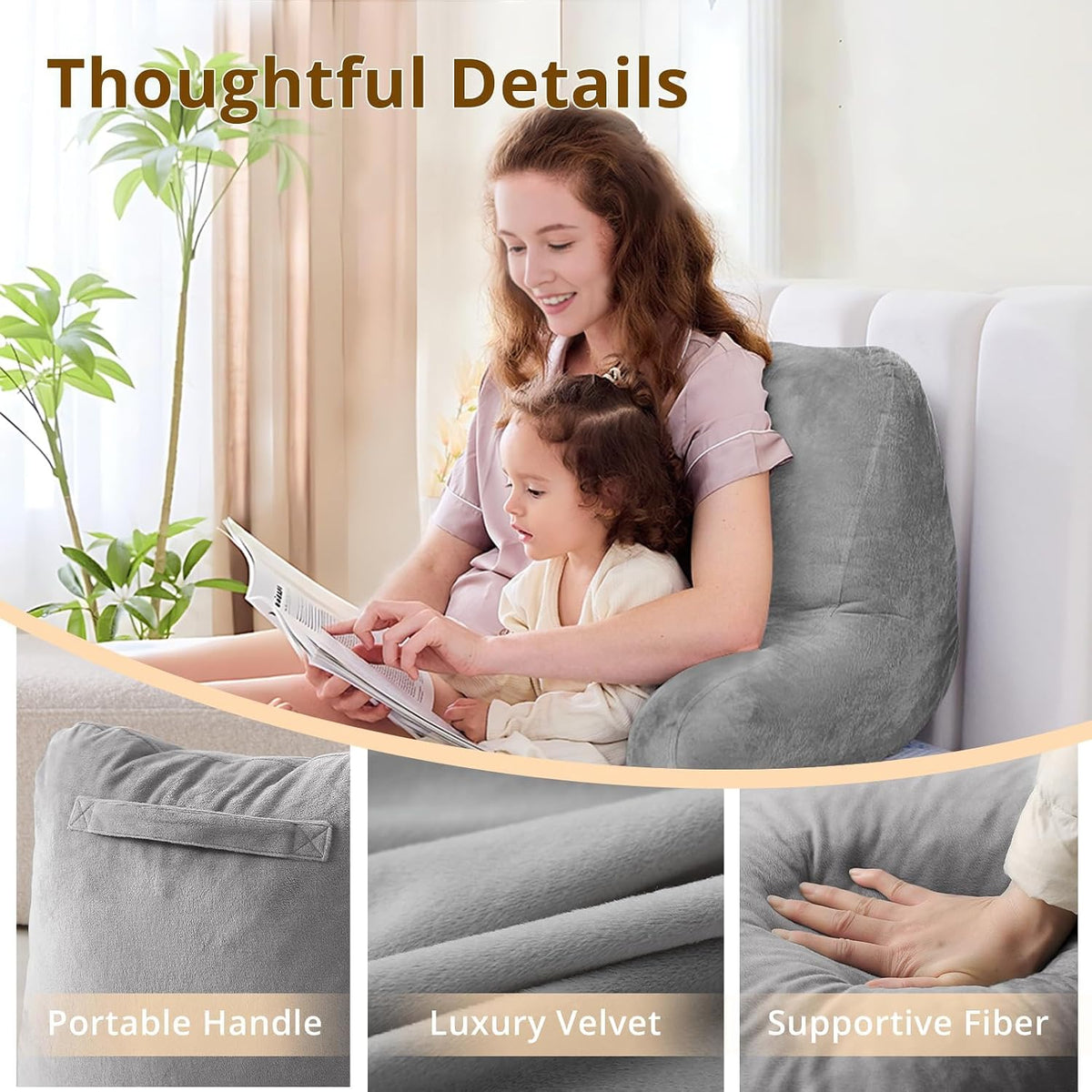 built-in top carry handle for portable transport between rooms