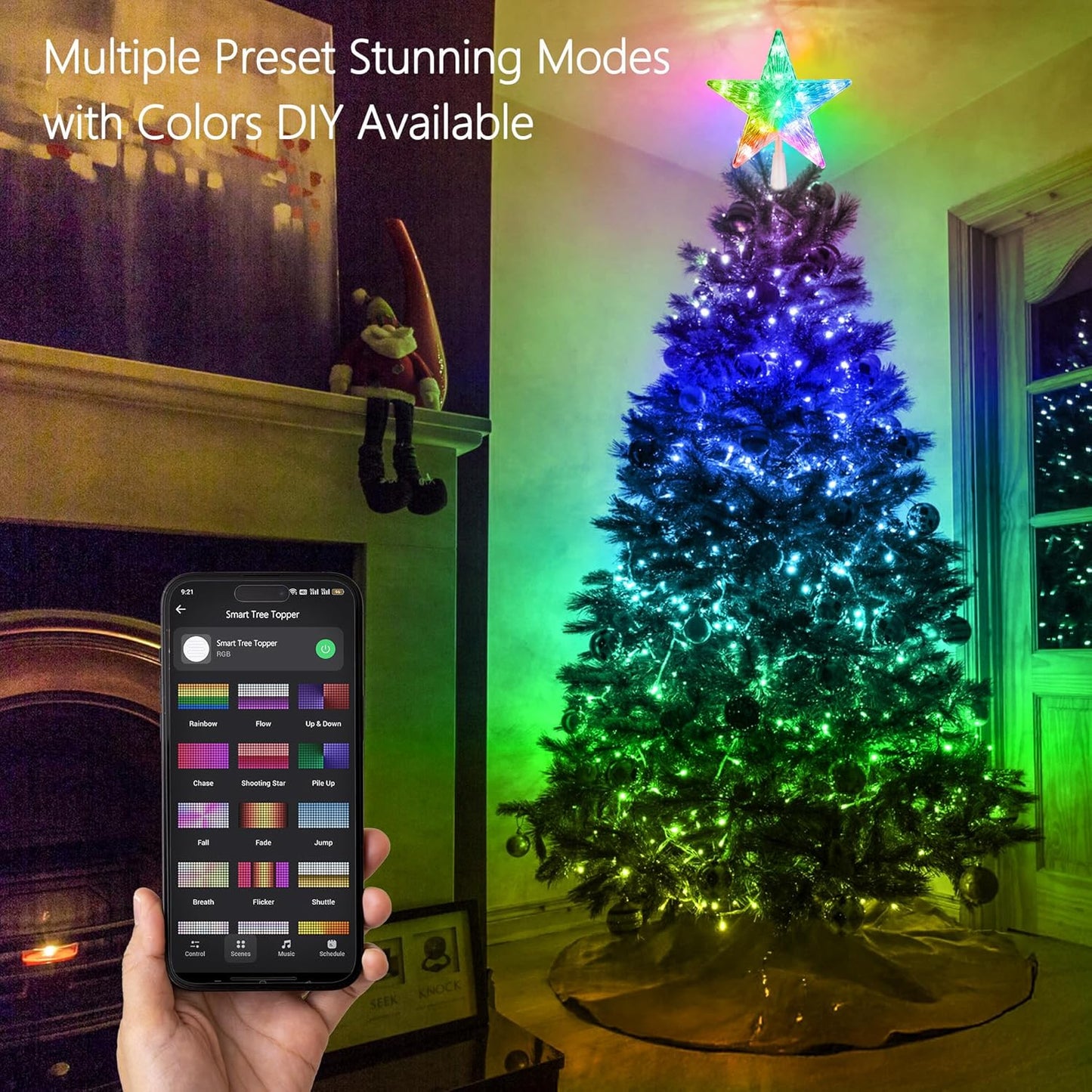 built-in wifi (2.4g) with app control on ios and android, plus amazon alexa and google assistant voice compatibility