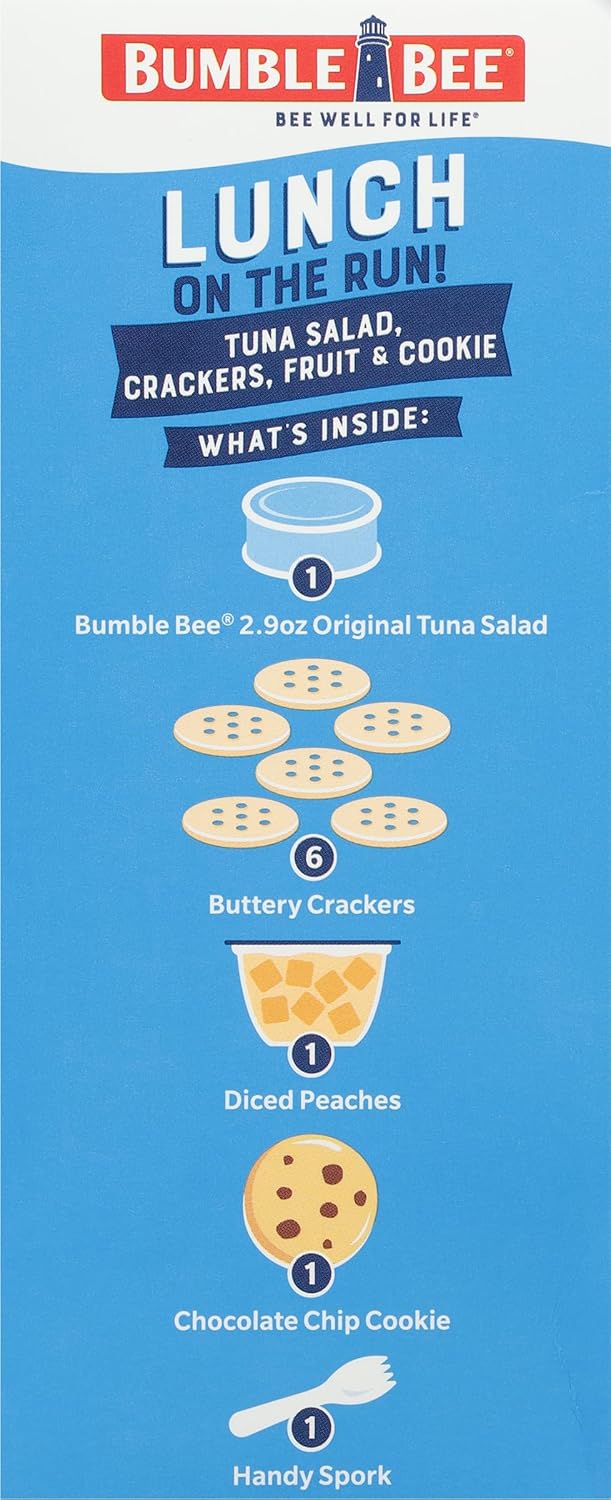 Bumble Bee Ready to Eat Tuna Kit for Outdoor Adventure, Wild Caught Lunch On The Run with Crackers and Spork, No Refrigeration