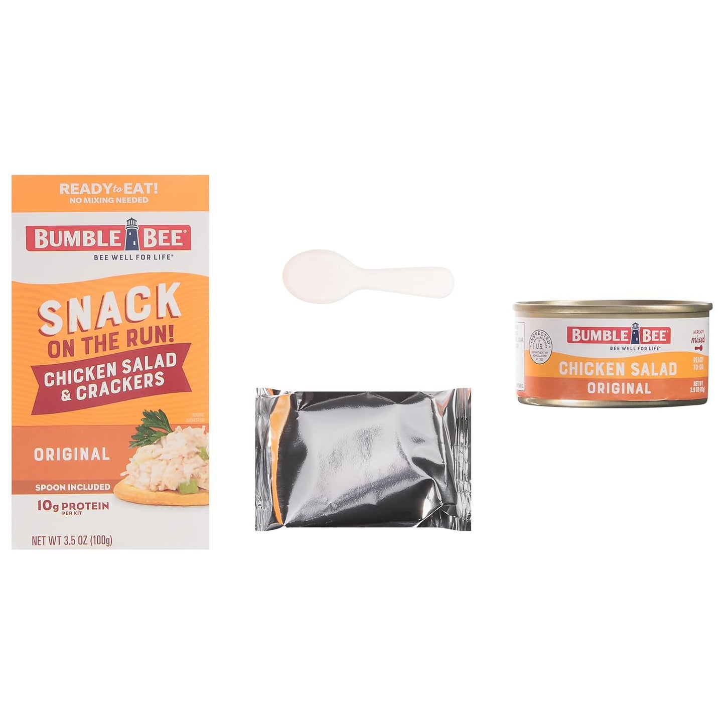 Bumble Bee Snack on the Run Chicken Salad Kit – Pantry Staple for Power Outages and Emergency Preparedness, Multi-Pack
