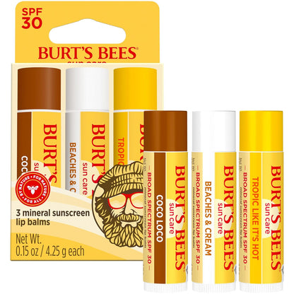 Burt's Bees 100% Natural Origin Lip Balm – Paraben-Free SPF 30 for Clean Skincare Enthusiasts