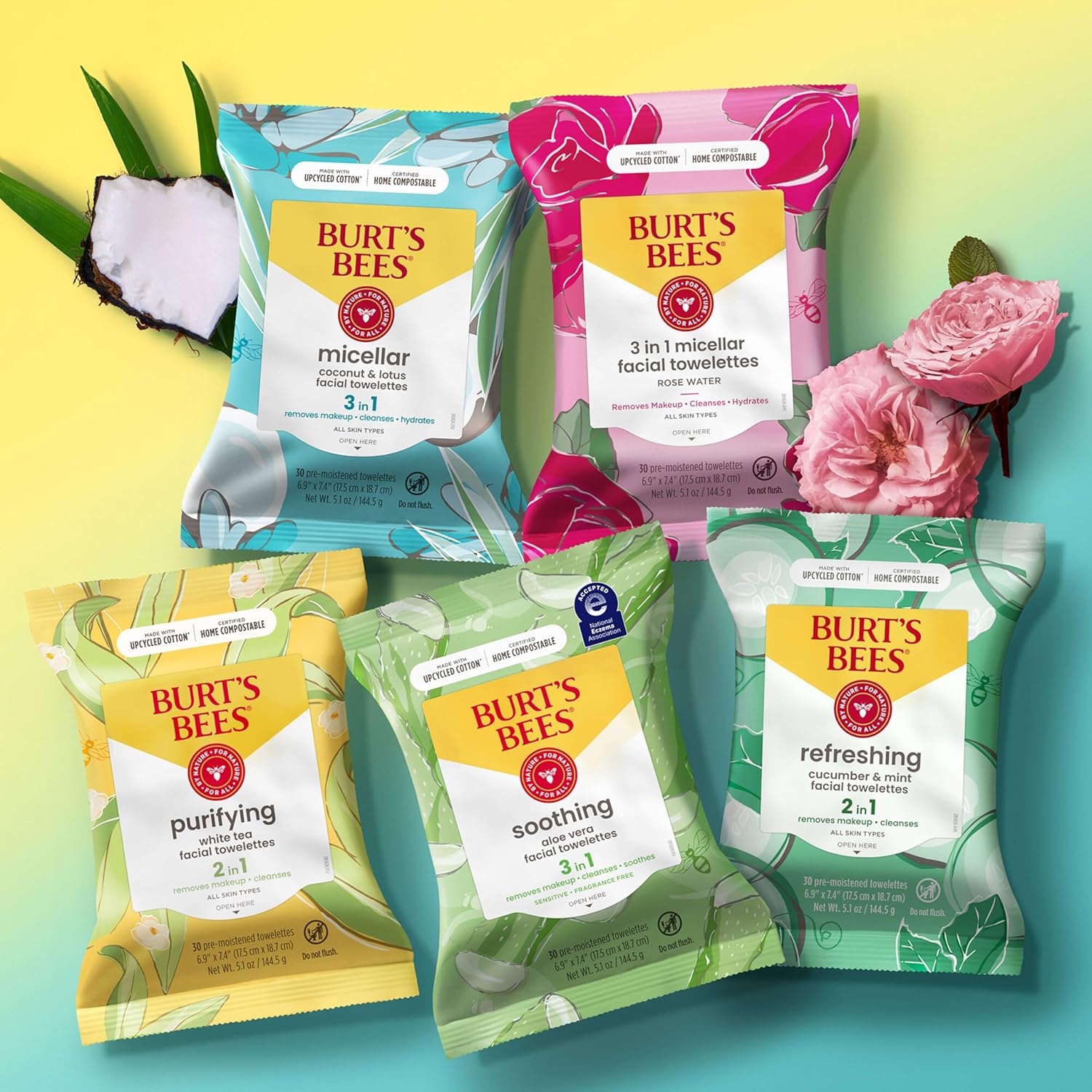 Burt's Bees Aloe Vera Face Wipes – Soothing Fragrance for the Self-Care Corner
