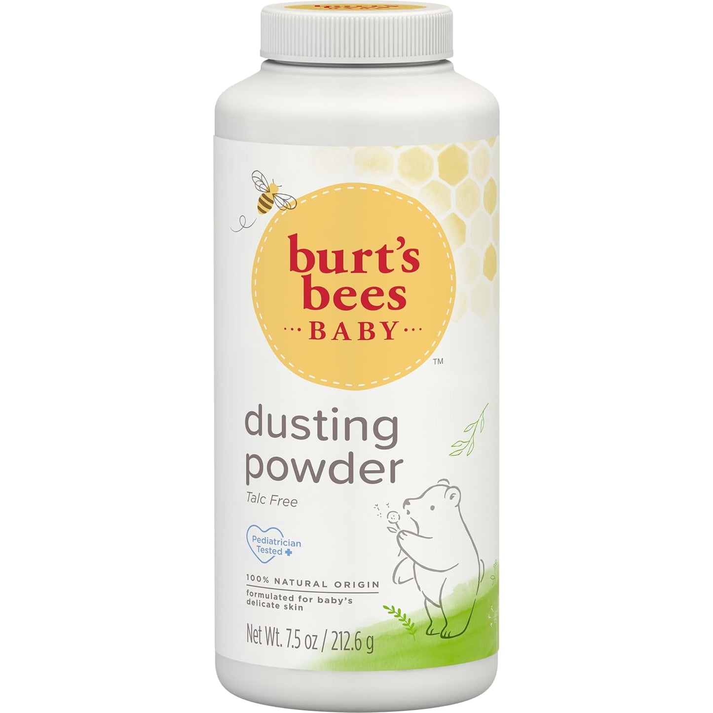 Burt's Bees Baby Dusting Powder, Calming Post-Bath Powder for Sensitive Baby Skin Folds, Mild Clean Scent, 7.5 oz