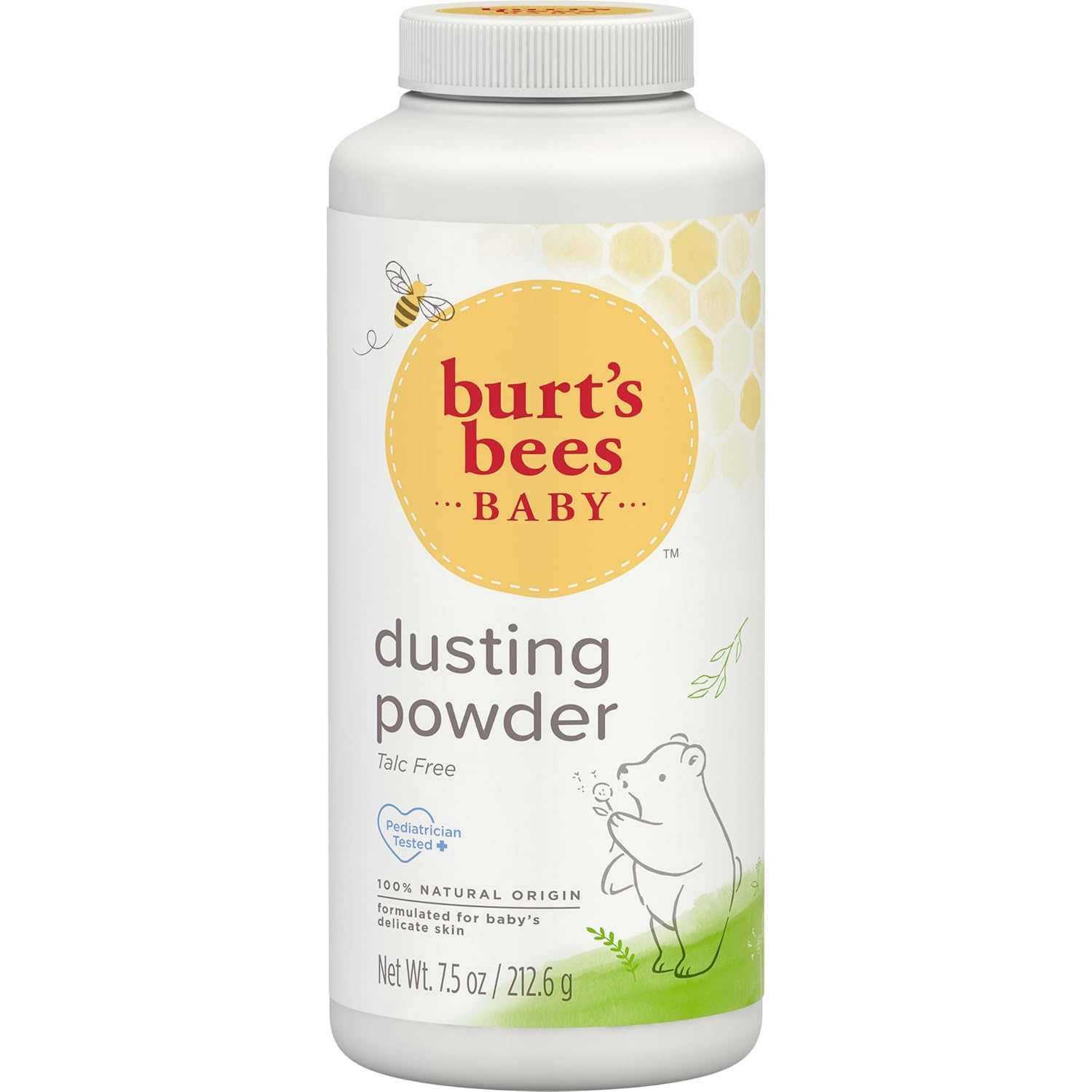 Burt's Bees Baby Dusting Powder, Calming Post-Bath Powder for Sensitive Baby Skin Folds, Mild Clean Scent, 7.5 oz