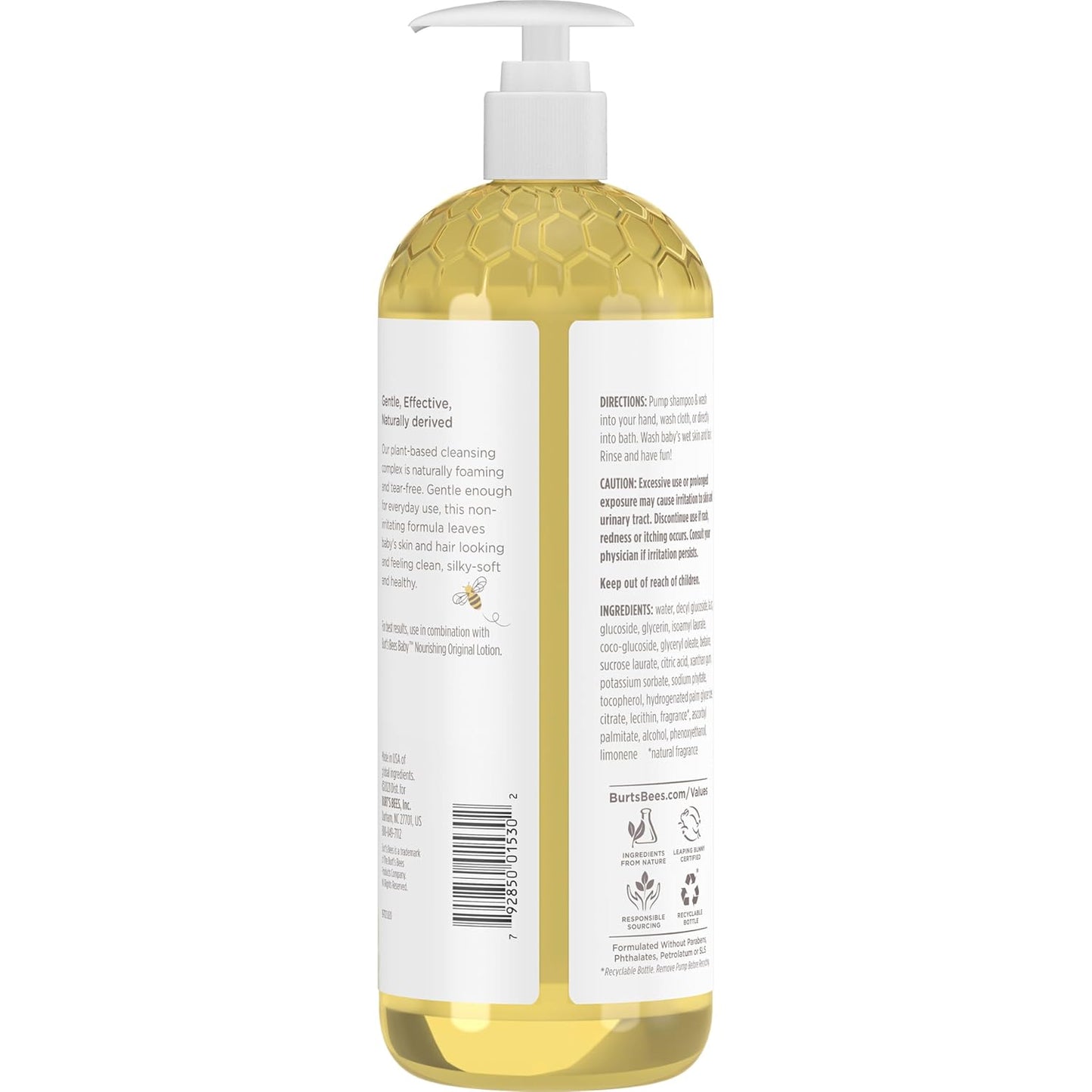Burt's Bees Baby Soap with Soy Protein – Calming Tear-Free Cleanser for a Gentle Daily Ritual, 21 oz