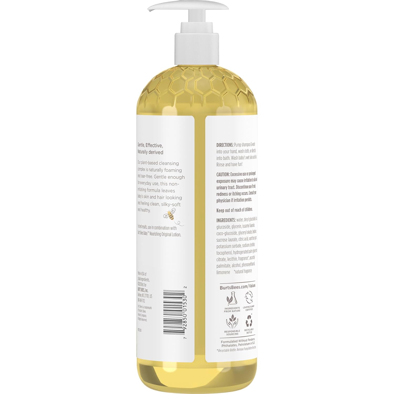 Burt's Bees Baby Soap with Soy Protein – Calming Tear-Free Cleanser for a Gentle Daily Ritual, 21 oz