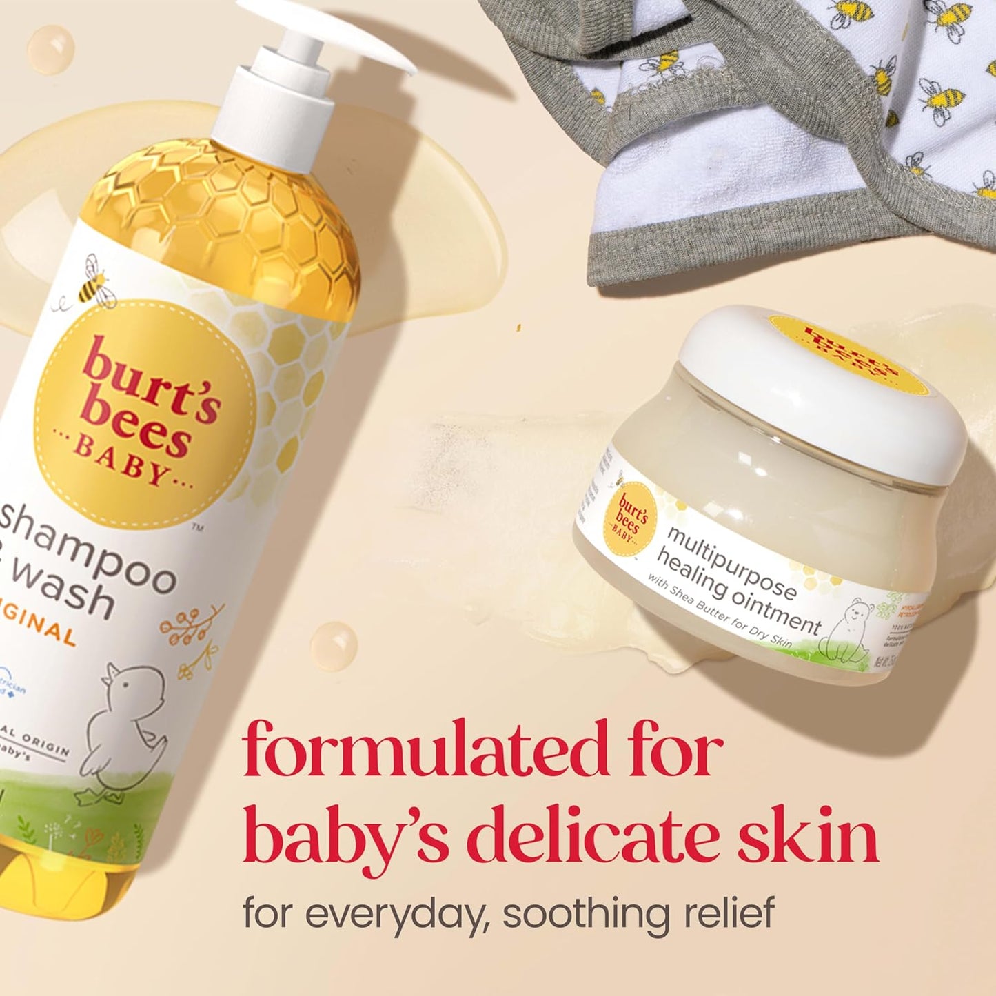 Burt's Bees Baby Soap with Soy Protein – Calming Tear-Free Cleanser for a Gentle Daily Ritual, 21 oz