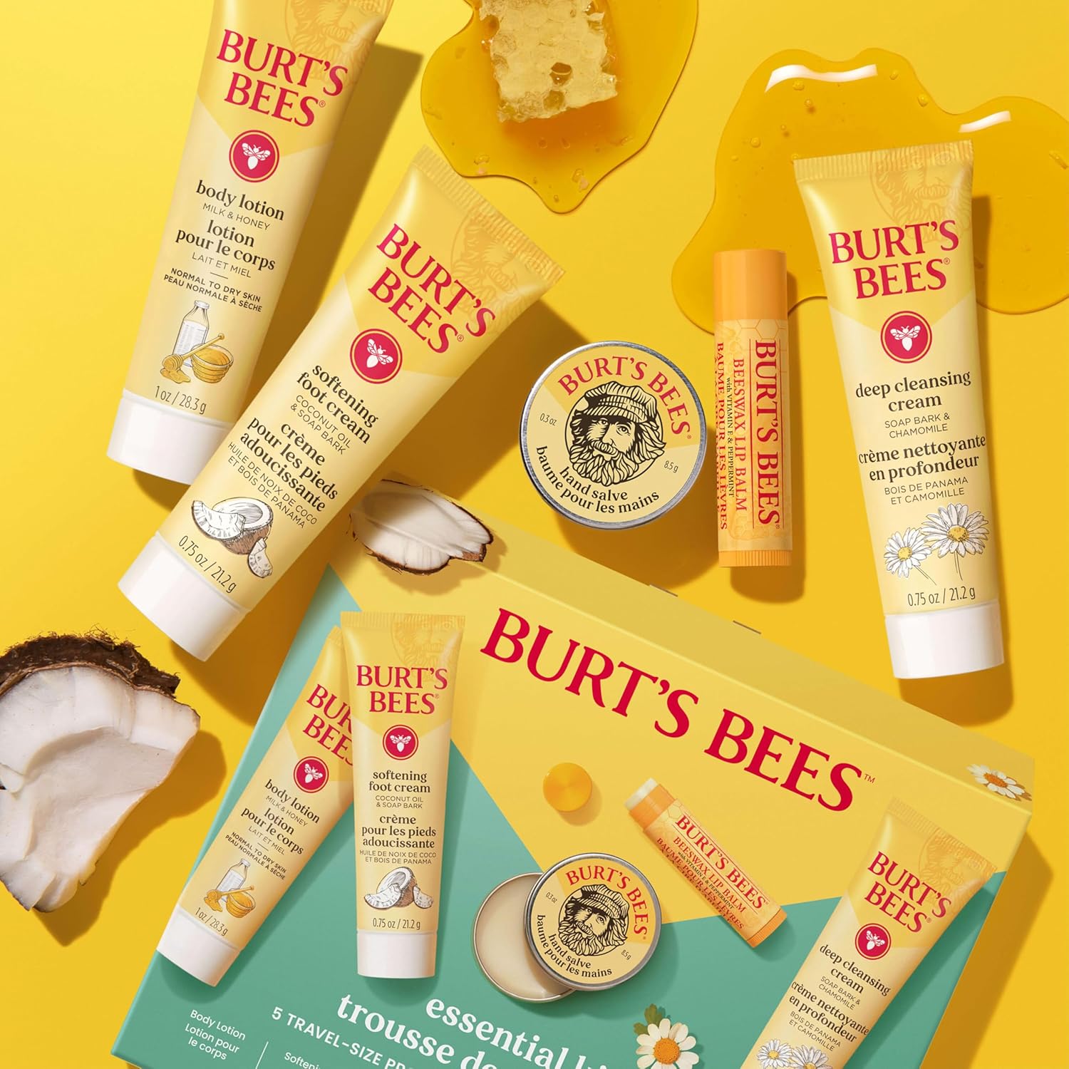 Burt's Bees Bedtime Skincare Ritual – Travel Size Cleansing Cream, Lotion and Lip Balm for Restful Evenings