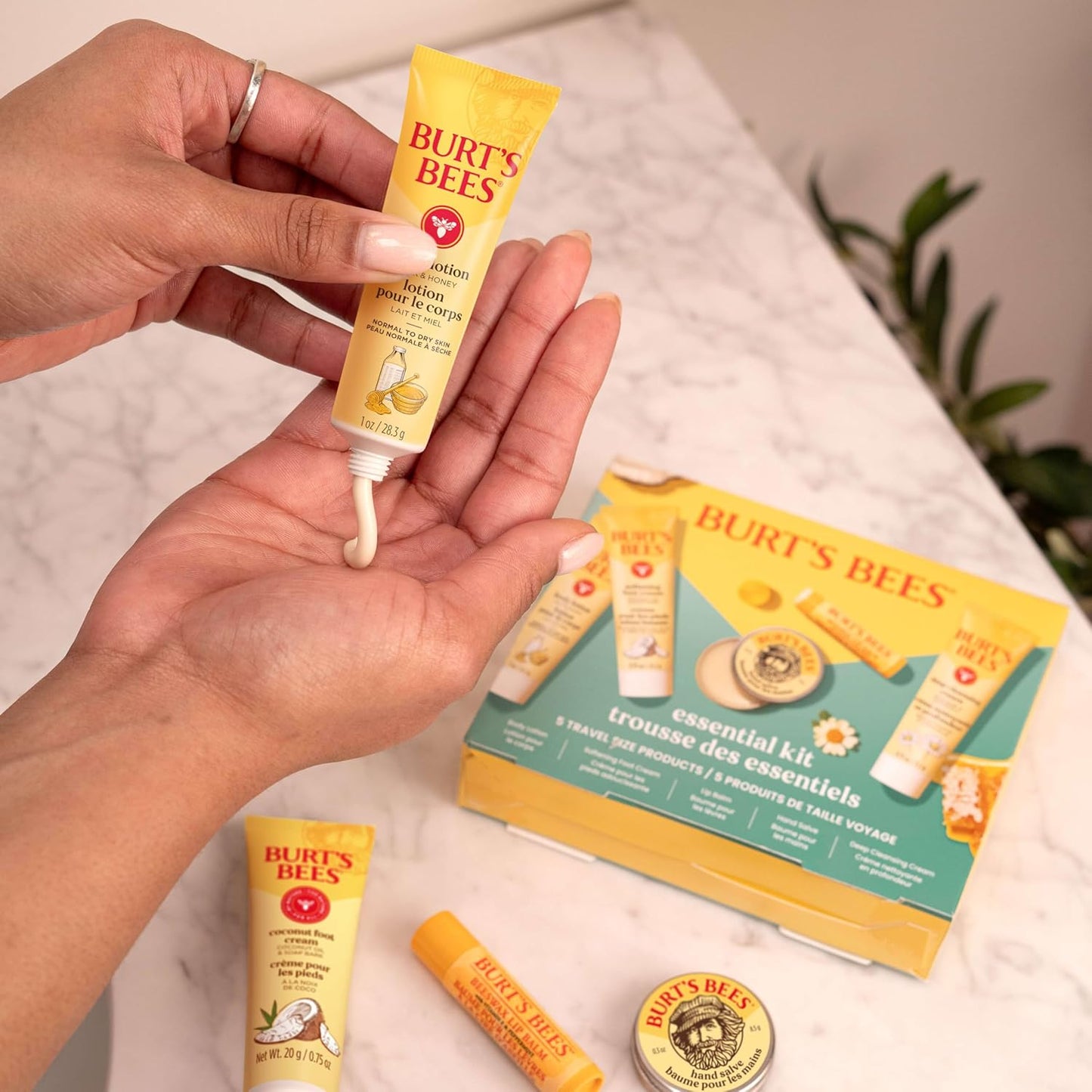 Burt's Bees Bedtime Skincare Ritual – Travel Size Cleansing Cream, Lotion and Lip Balm for Restful Evenings