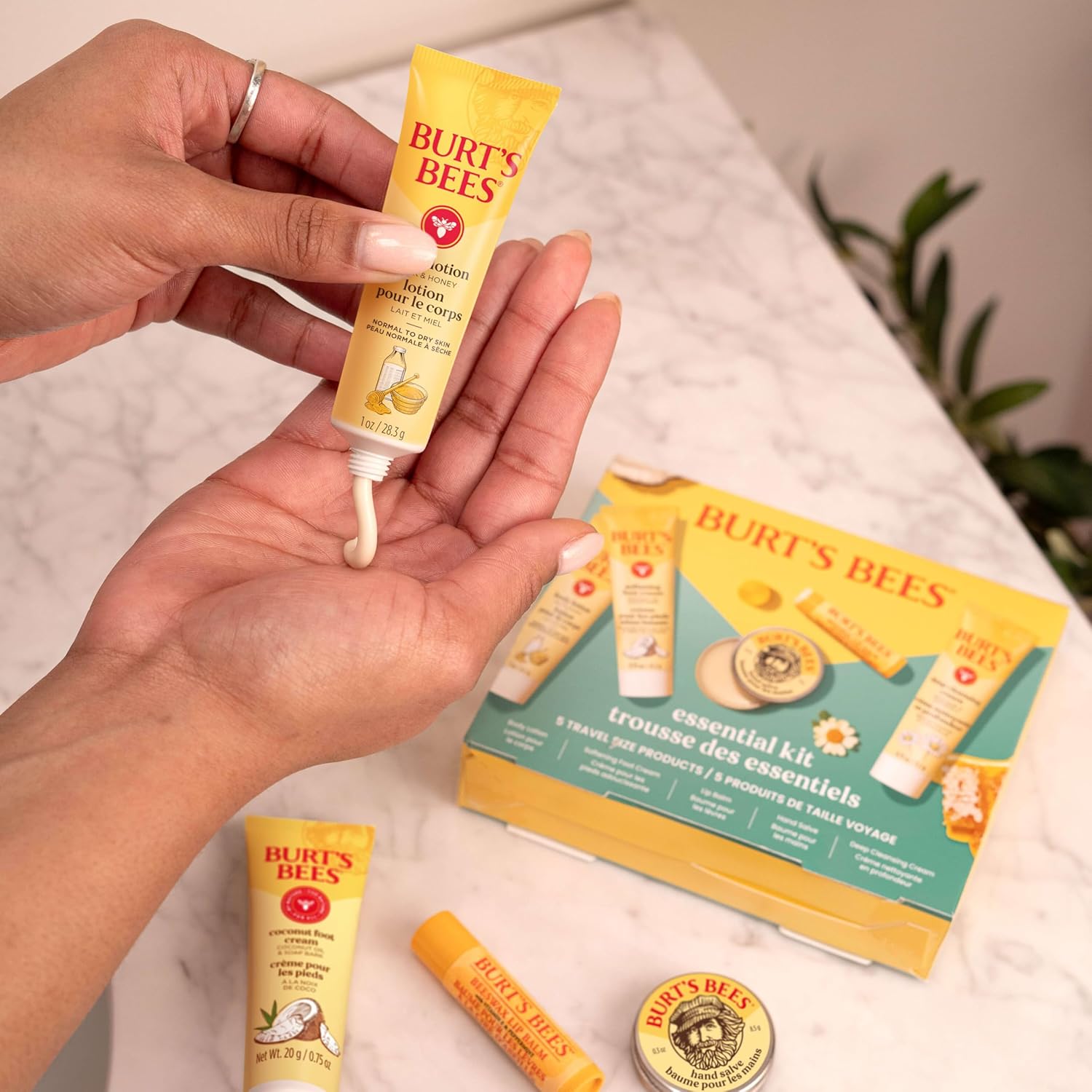 Burt's Bees Bedtime Skincare Ritual – Travel Size Cleansing Cream, Lotion and Lip Balm for Restful Evenings