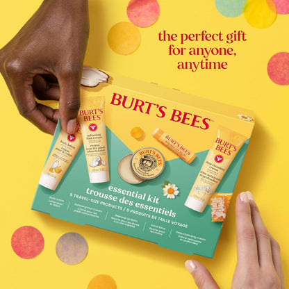 Burt's Bees Bedtime Skincare Ritual – Travel Size Cleansing Cream, Lotion and Lip Balm for Restful Evenings