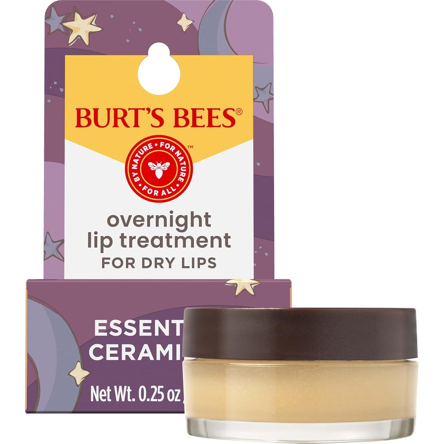 Burt's Bees Ceramide Lip Therapy – Gentle Overnight Lip Balm Free from Phthalates and SLS for Daily Wearers