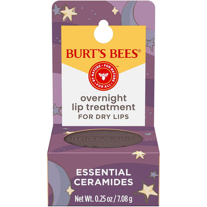 Burt's Bees Ceramide Lip Therapy – Gentle Overnight Lip Balm Free from Phthalates and SLS for Daily Wearers