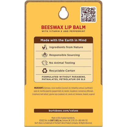 Burt's Bees Lip Balm Vitamin E – Bedtime Recovery Balm for Dry, Cracked Lips