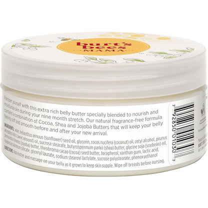 Burt's Bees Mama Belly Butter – Nurturing Family Pick for Pregnancy Self Care, Gentle Belly Cream