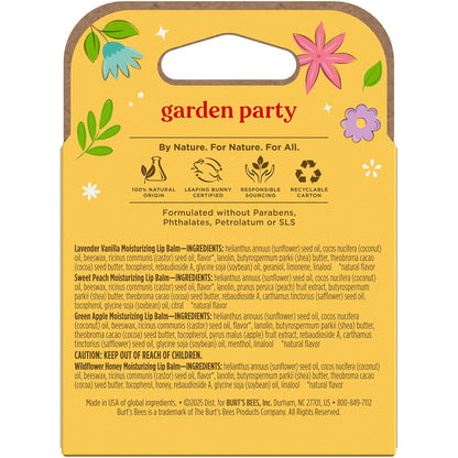 Burt's Bees Natural Lip Balm Variety – Intentional Daily Skincare with 100% Natural Origin, 4 Pack