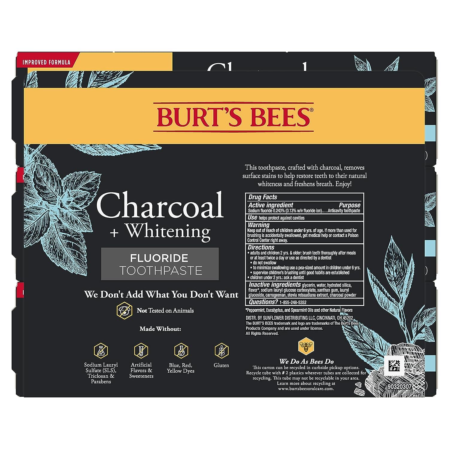 Burt's Bees Natural Mint Toothpaste 3-Pack – Long-Lasting Fresh Breath for Mindful Morning Rituals