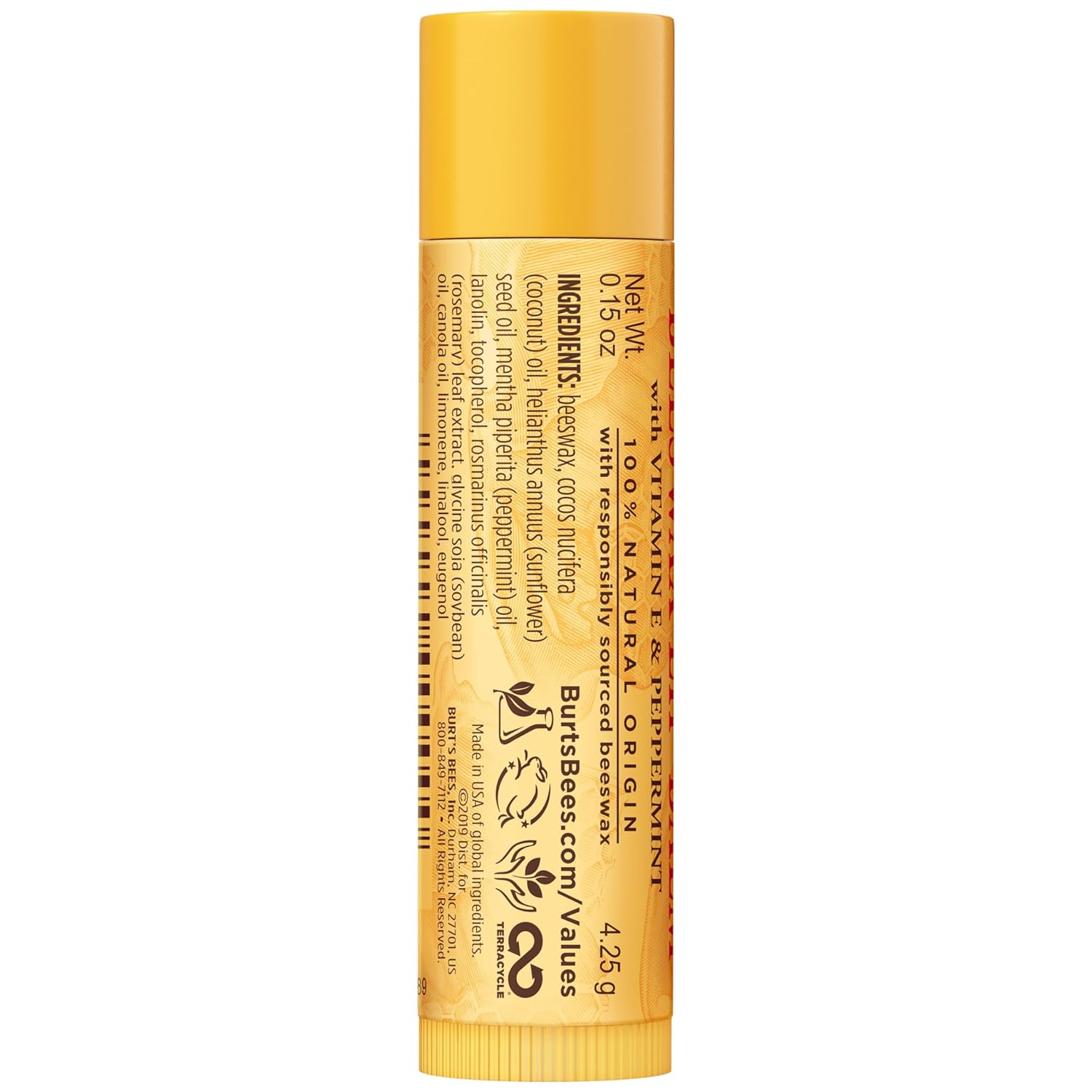 Burt's Bees Natural Origin Lip Balm – Office-Friendly Tube for Conference Room, Desk Drawer, and Travel Day