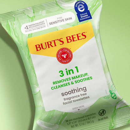 Burt's Bees Plant-Based Makeup Removing Wipes – Thoughtful Stocking Stuffer for Sensitive-Skin Friends