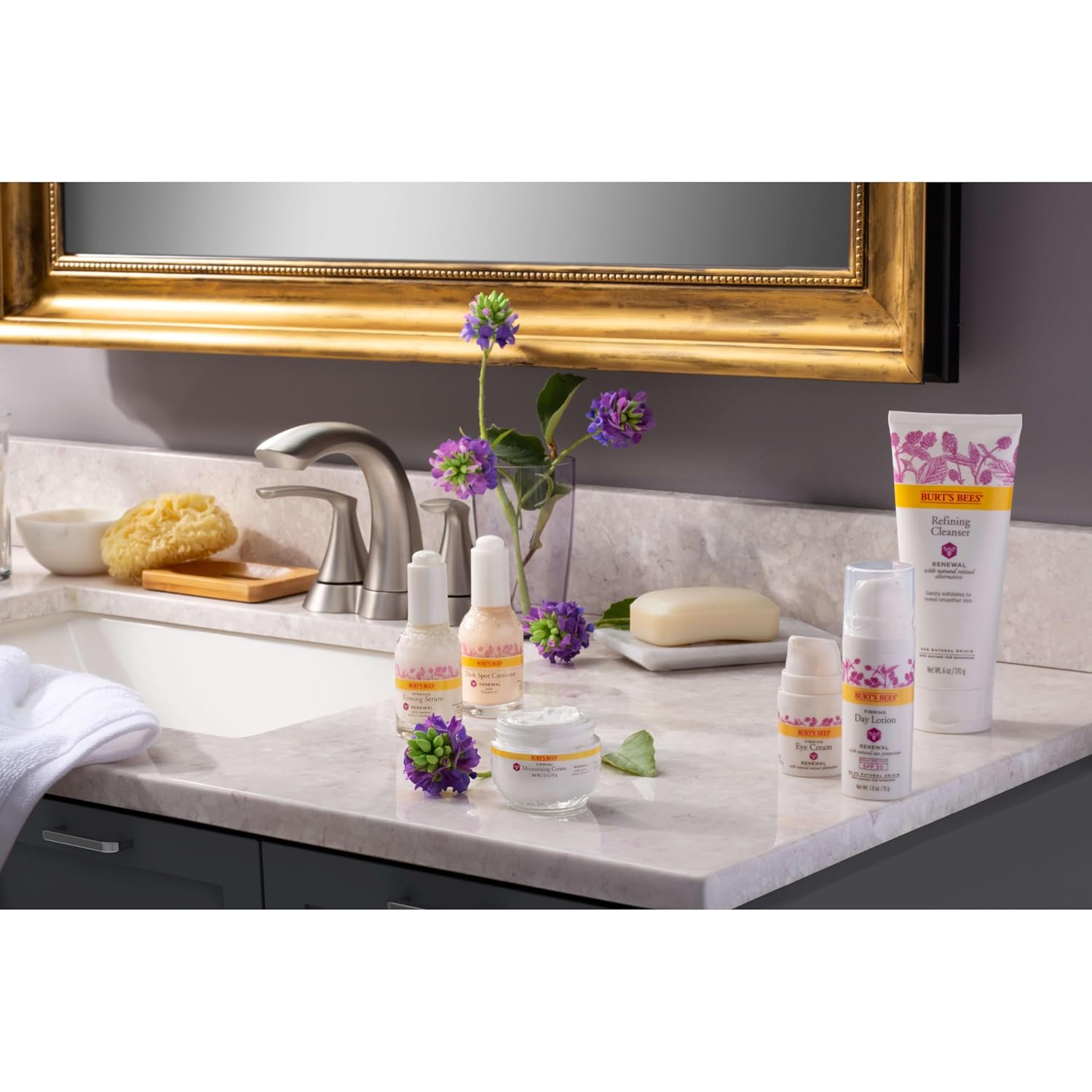 Burt's Bees Renewal Night Cream – Simple Fragrance-Free Cream for a Minimalist Nightstand Skincare Ritual
