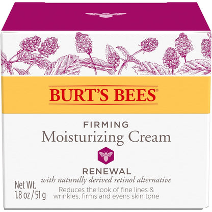 Burt's Bees Renewal Night Cream – Simple Fragrance-Free Cream for a Minimalist Nightstand Skincare Ritual