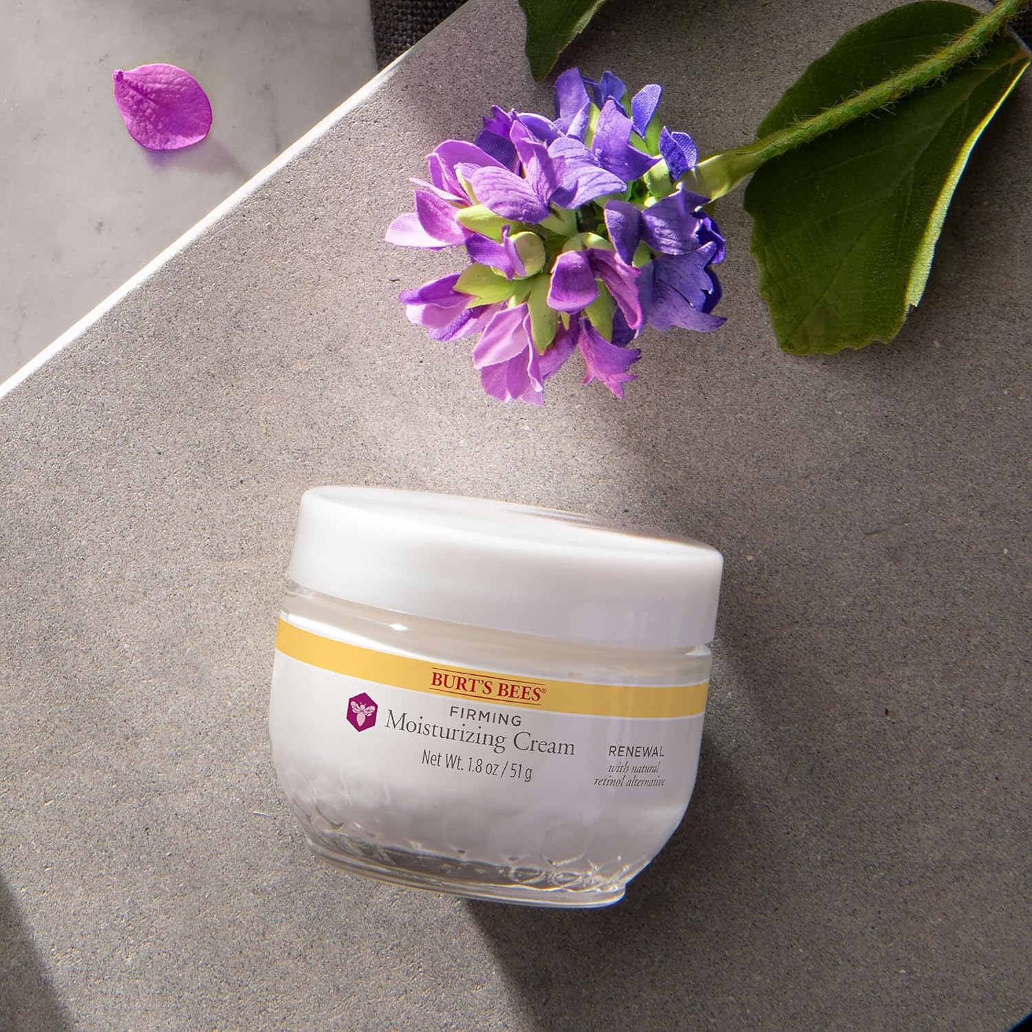 Burt's Bees Renewal Night Cream – Simple Fragrance-Free Cream for a Minimalist Nightstand Skincare Ritual