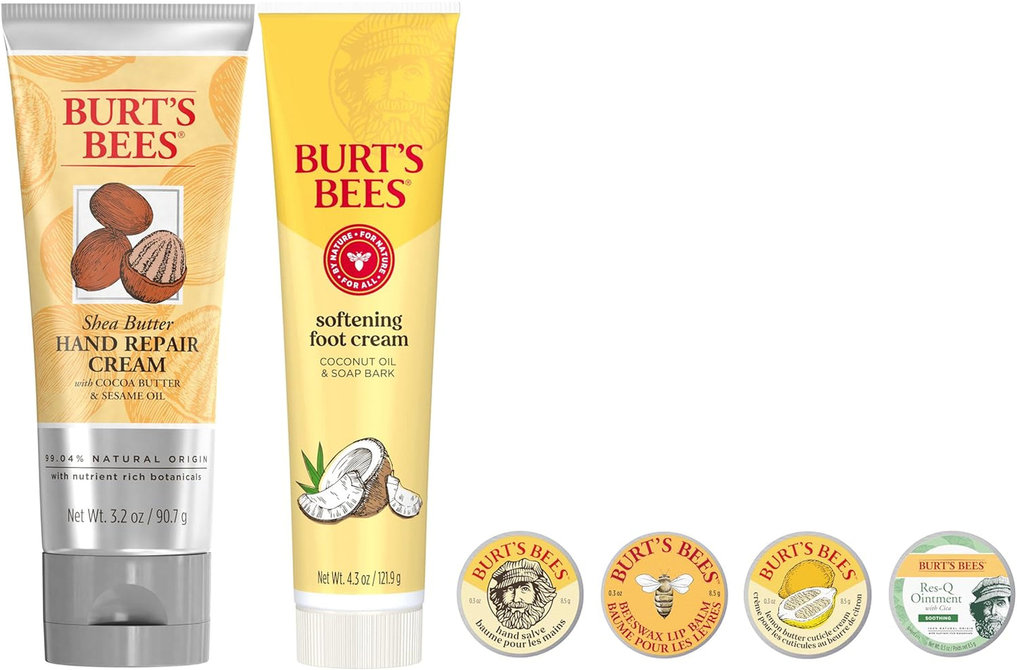 Burt's Bees Timeless Minis Set – Travel Self-Care Kit for Women on the Go, Pocket-Size Hand and Lip Nourishment