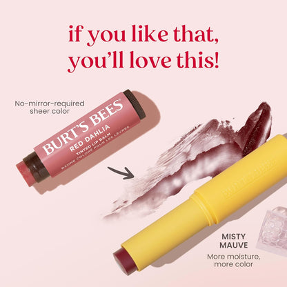 Burt's Bees Tinted Boosted Balm – Skin-Friendly Tinted Lip Balm for Daily Wear, Hypoallergenic-Friendly Clean Formula