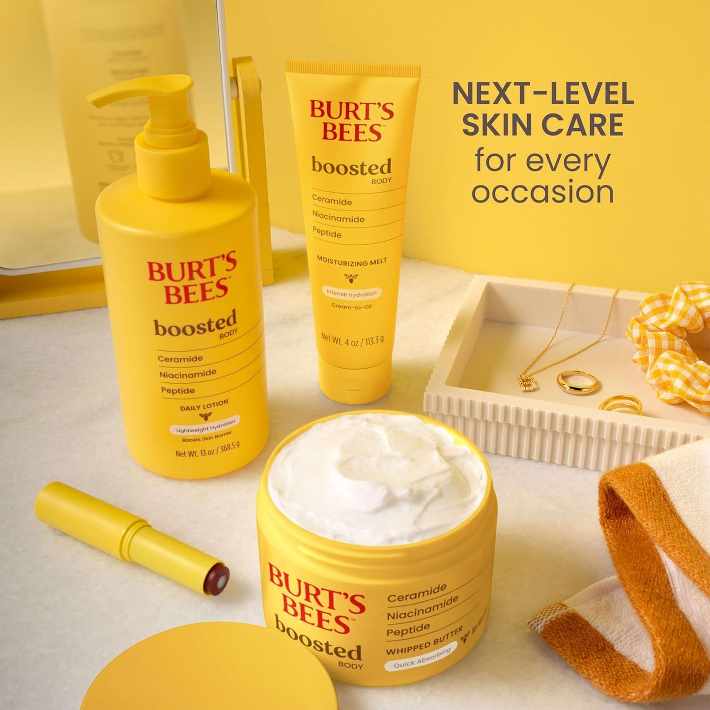 Burt's Bees Tinted Boosted Balm – Skin-Friendly Tinted Lip Balm for Daily Wear, Hypoallergenic-Friendly Clean Formula