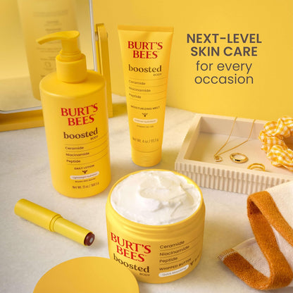 Burt's Bees Tinted Boosted Balm – Skin-Friendly Tinted Lip Balm for Daily Wear, Hypoallergenic-Friendly Clean Formula