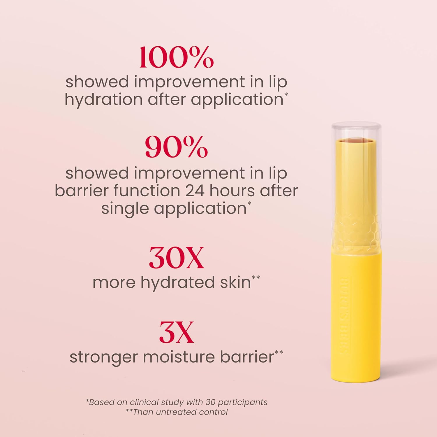Burt's Bees Tinted Boosted Balm – Skin-Friendly Tinted Lip Balm for Daily Wear, Hypoallergenic-Friendly Clean Formula