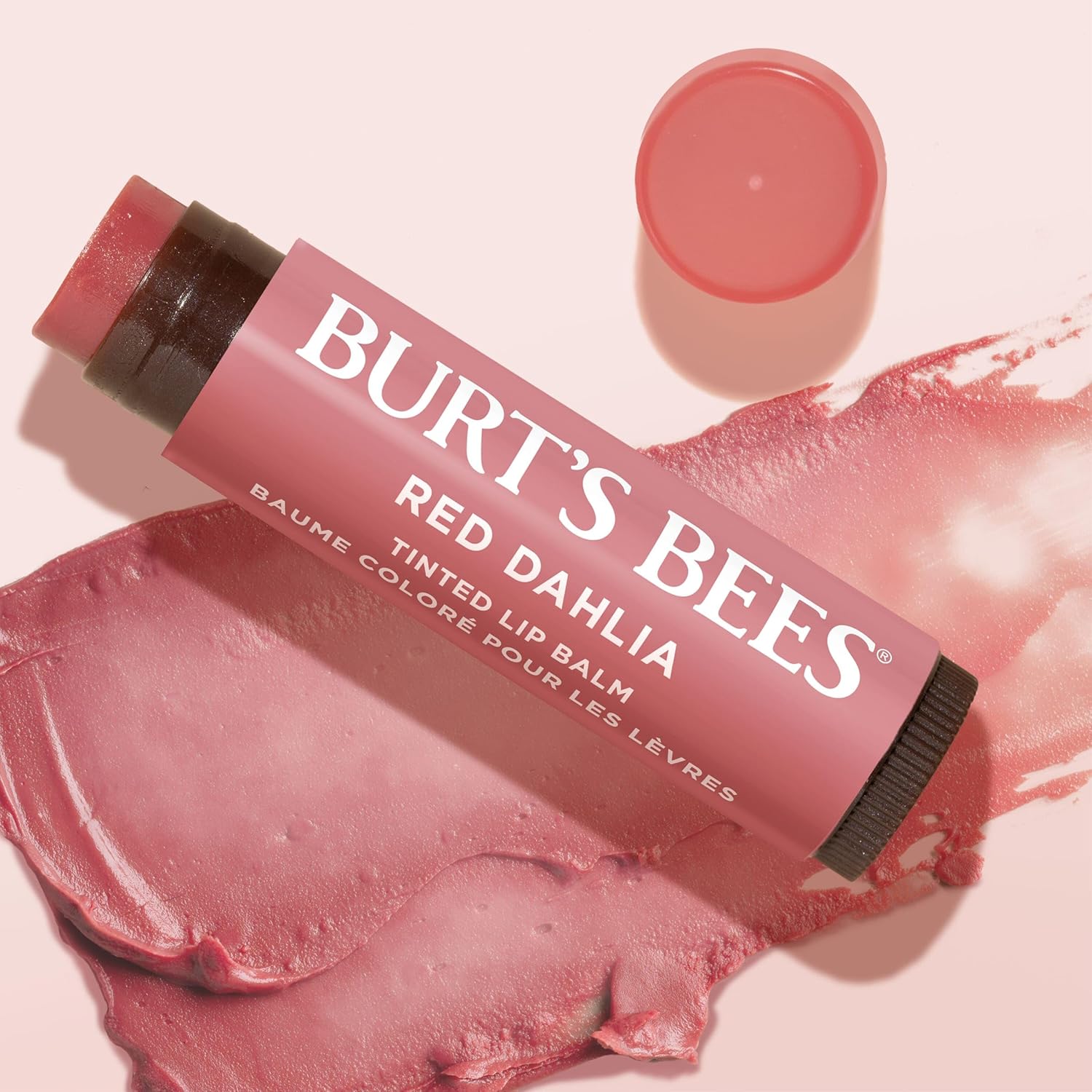 Burt's Bees Tinted Lip Balm – Streamlined Everyday Lip Color for Neutral-Toned Collections, 0.3 oz Travel Tube