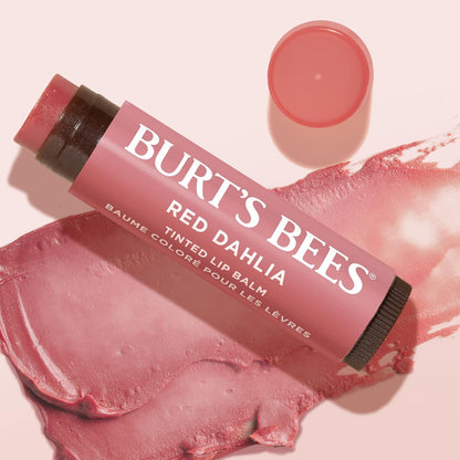 Burt's Bees Tinted Lip Balm – Streamlined Everyday Lip Color for Neutral-Toned Collections, 0.3 oz Travel Tube