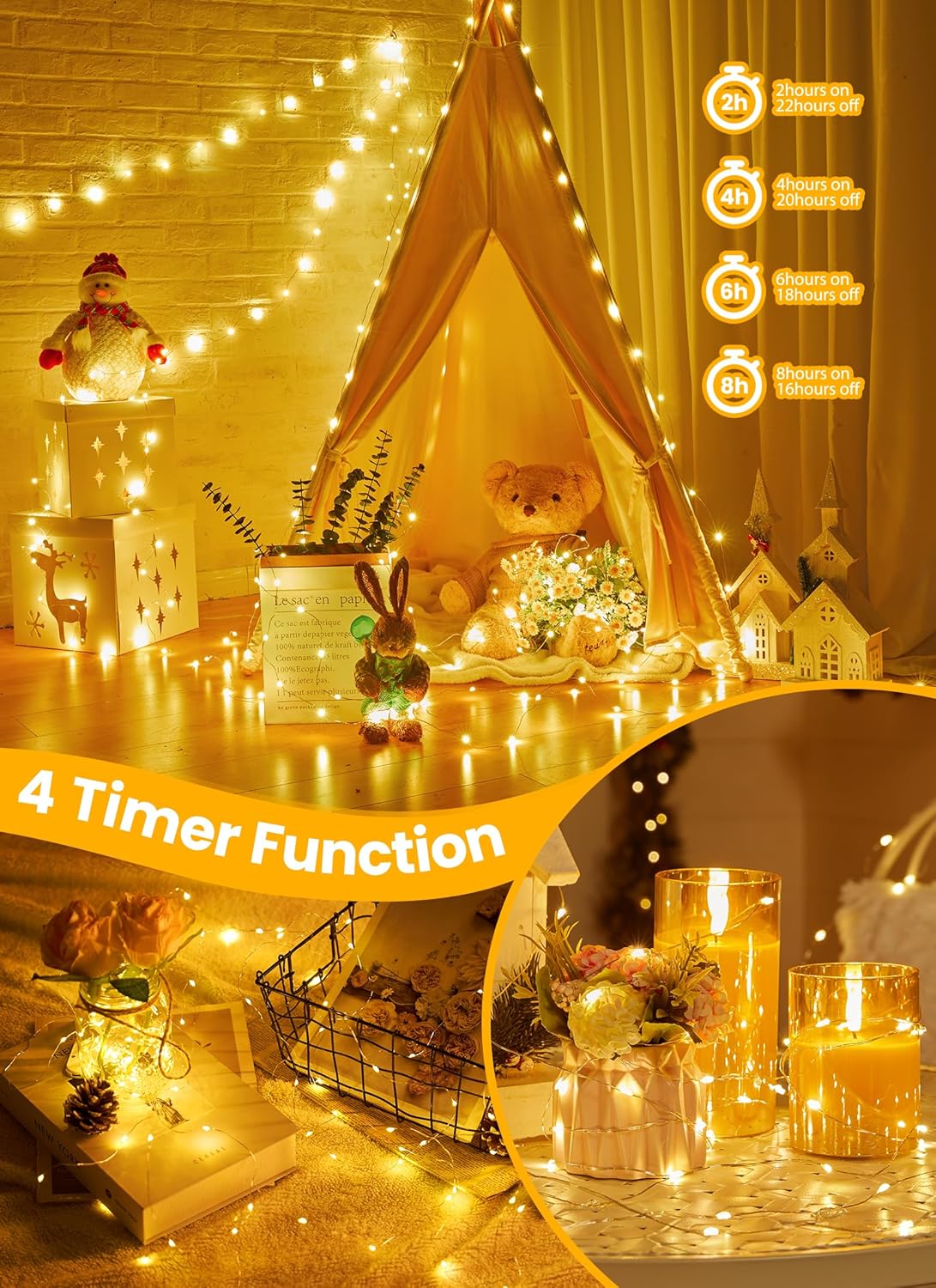 button controller on usb plug offering 9 modes including combination, twinkle, and steady-on